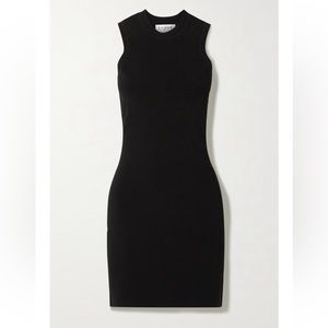 NWOT Victoria Beckham VB Body pointelle-trimmed stretch-knit mini dress